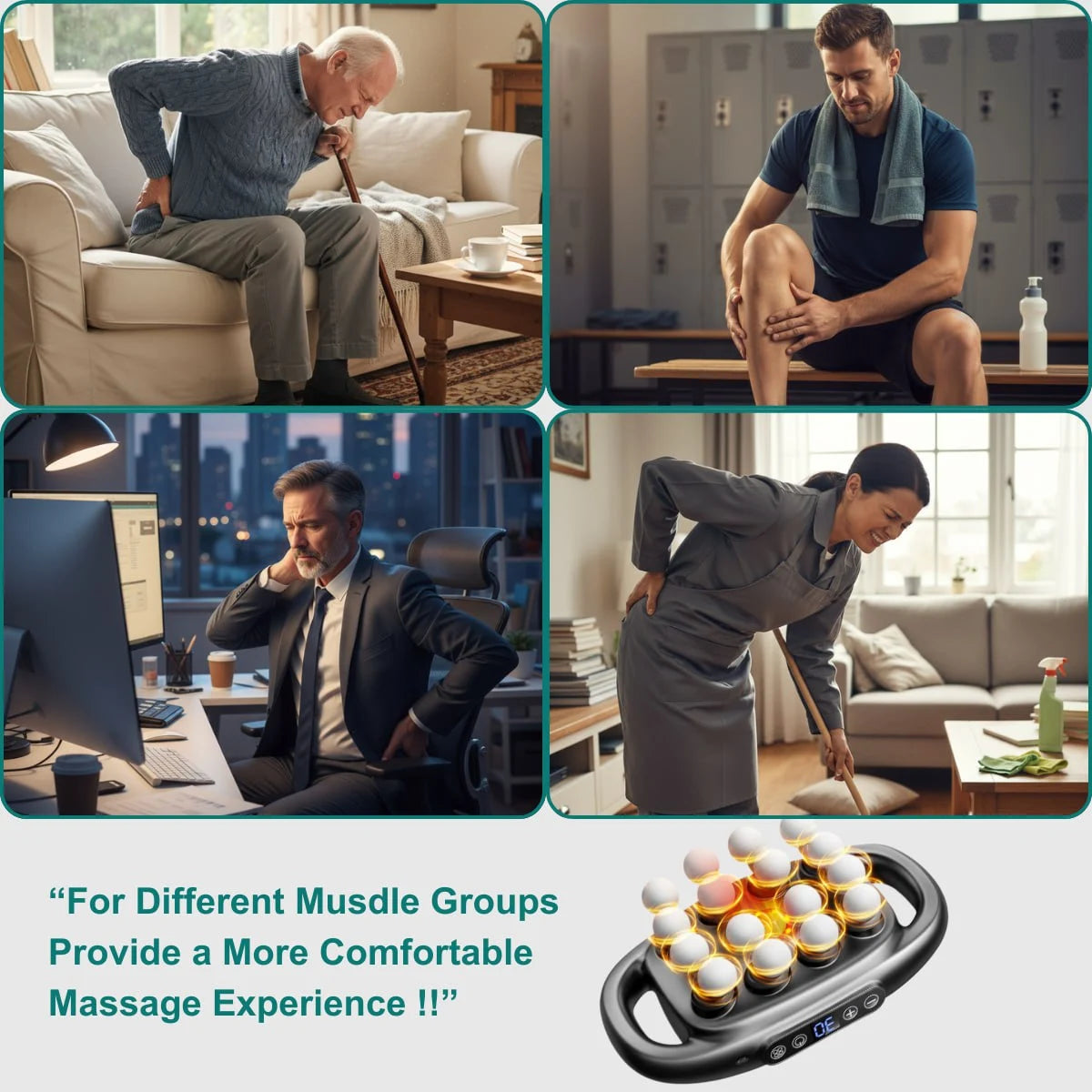 ZaviRoo™ 16-Head Deep Tissue Massager